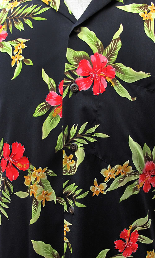 RAYON HAWAIIAN SHIRT MINI HIBISCUS