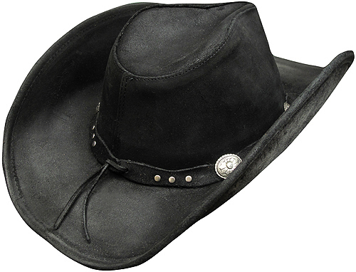 MINNETONKA "THE SILVERTON  LEATHER OUTBACK HAT" EGX^nbg