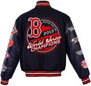 BOSTON RED SOX 2013 WORLD SERIES CHAMPIONS WOOL/FAUX LEATHER JACKET