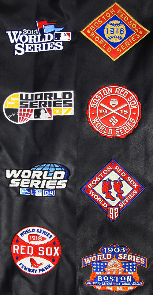 BOSTON RED SOX 2013 WORLD SERIES CHAMPIONS WOOL/FAUX LEATHER JACKET