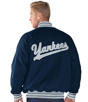 NEW YORK YANKEES G-III SPOSTS BY CARL BANKS NAVY GRAND SLAM VARSITY JACKET