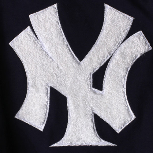 NEW YORK YANKEES G-III SPOSTS BY CARL BANKS NAVY POWER HITTER COMMEMORATIVE  VARSITY JACKET
